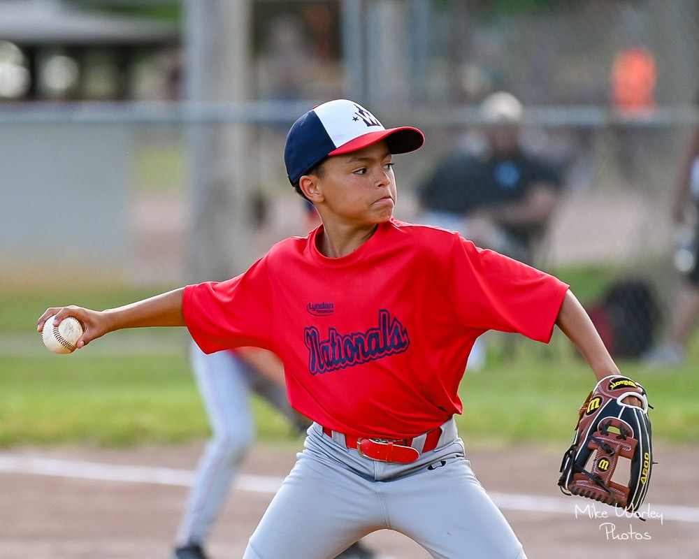 Jonny pitches during a Lyndon Nationals baseball game