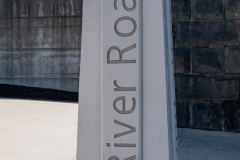 Louisville River Road stone street marker
