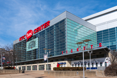 Louisville KY USA - Feb 1 2022: KFC YUM! Center Arena, home of University of Louisville basketball and a busy concert venue